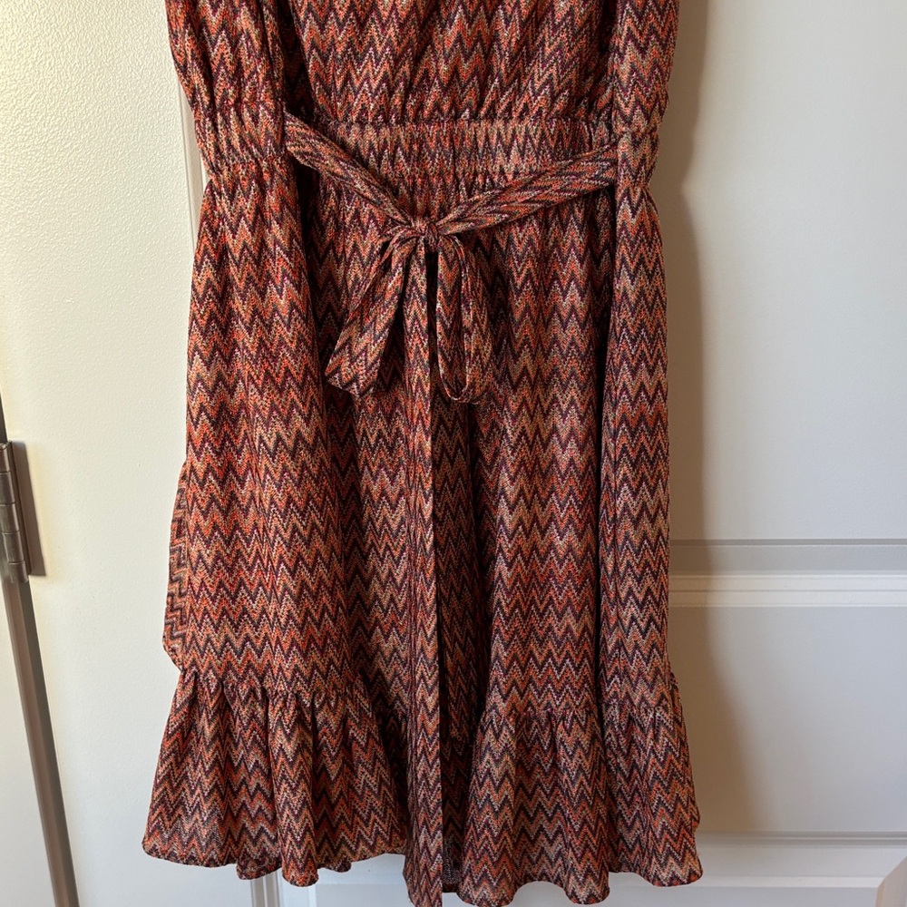 Ramy Brook Rust Patterned Mini Dress - Picture 7 of 7